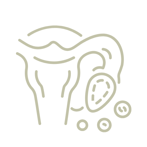 Female holding her pelvic area in pain
